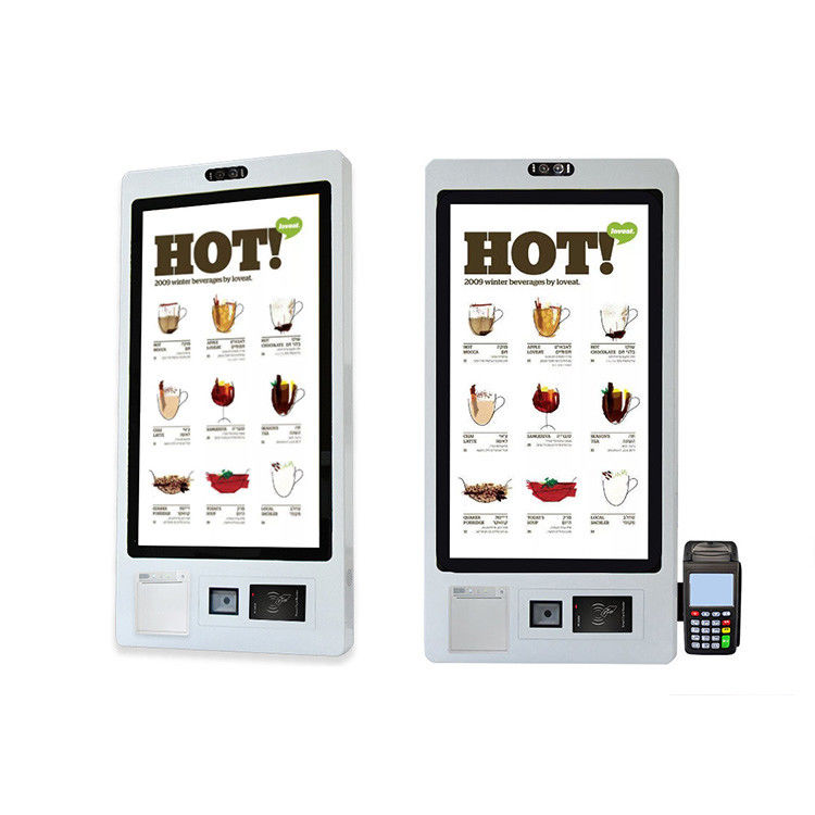 Metallic Self Payment Kiosk Customized Customer Service For Commercial Catering