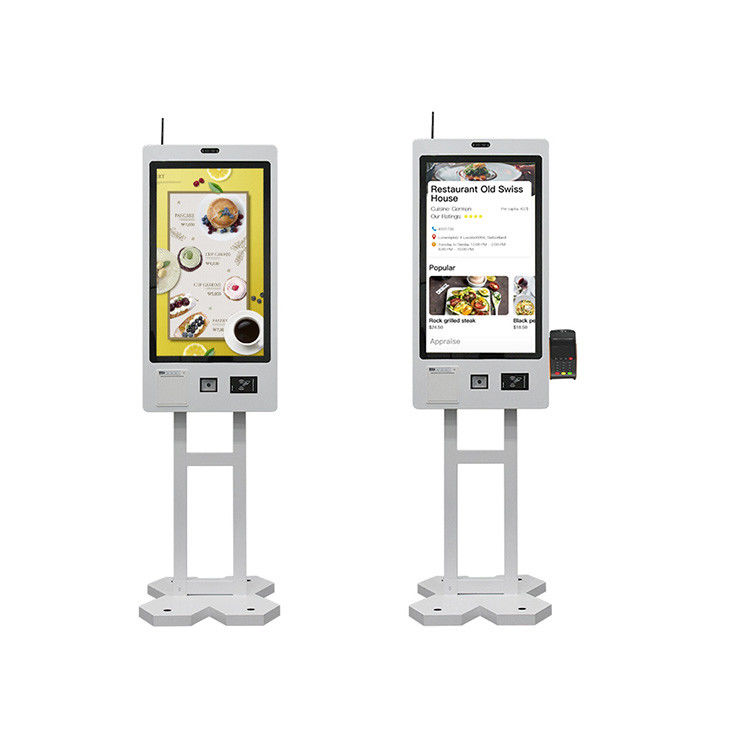 Touch Screen POS Restaurant Order Kiosk Machine Self Service HD 1080P