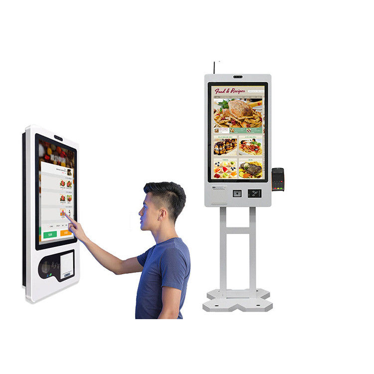 Capacitive Touch 10 Point Self Ordering Kiosk 27INCH for Customized Customer Logo