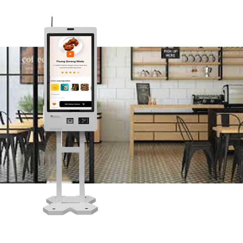 Indoor Self Ordering Kiosk featuring Capacitive Touch 10 Point - Android/Win7/8/10 OS