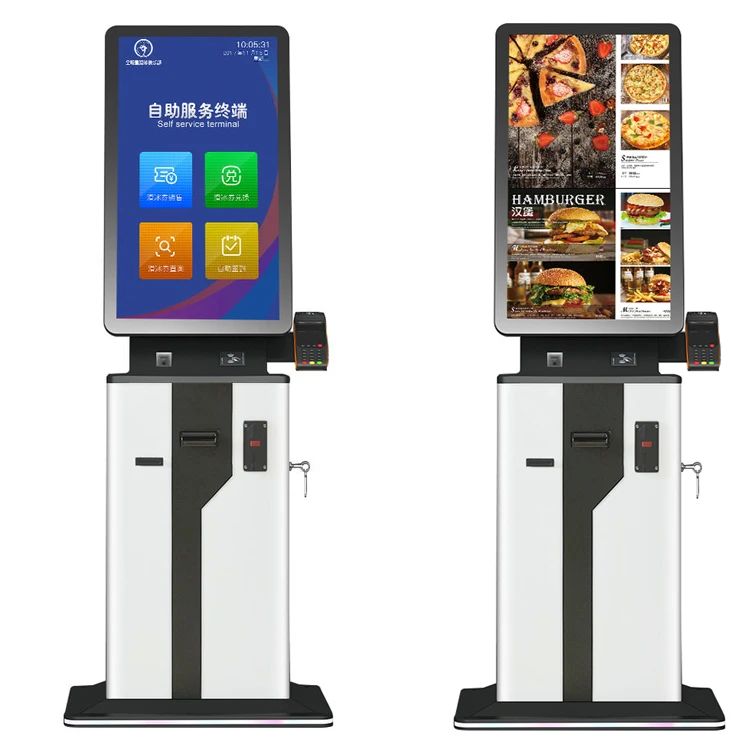 Customizable And Sleek Self Service Food Kiosk With Thermal Printer