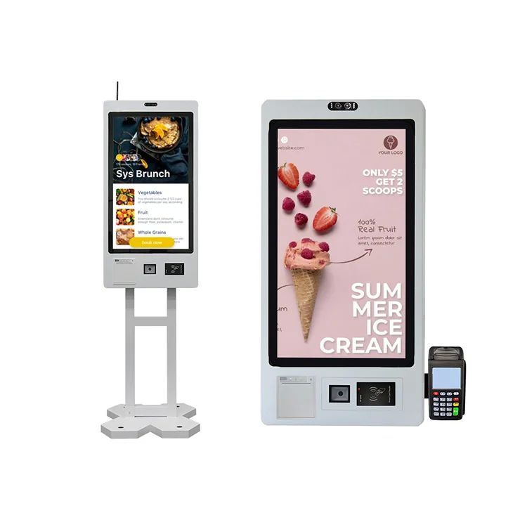 Android/Win7/8/10 Self Ordering Kiosk for Indoor and Installation with Floor Stand