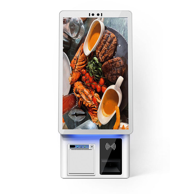 Wall Mounted KFC Self Service Payment Kiosk Capacitive Touch 10 Point Screen Included
