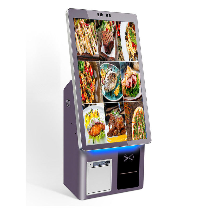 Advanced LCD Touch Screen Display Food Order Machine Self Order Kiosk In Restaurant