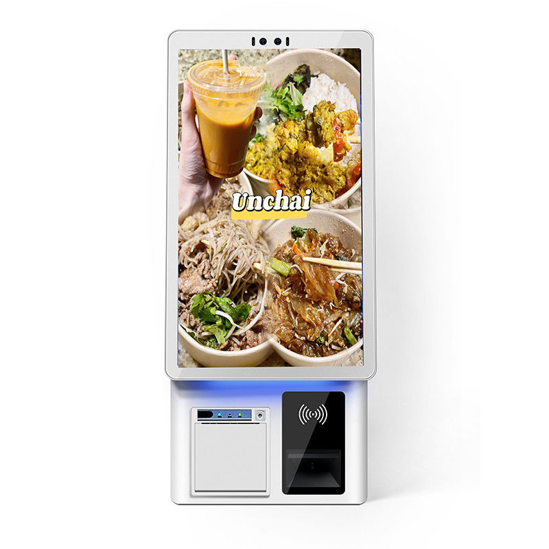 Food Ordering Machine Self Payment Kiosk With LCD Touch Screen And Camera Parts