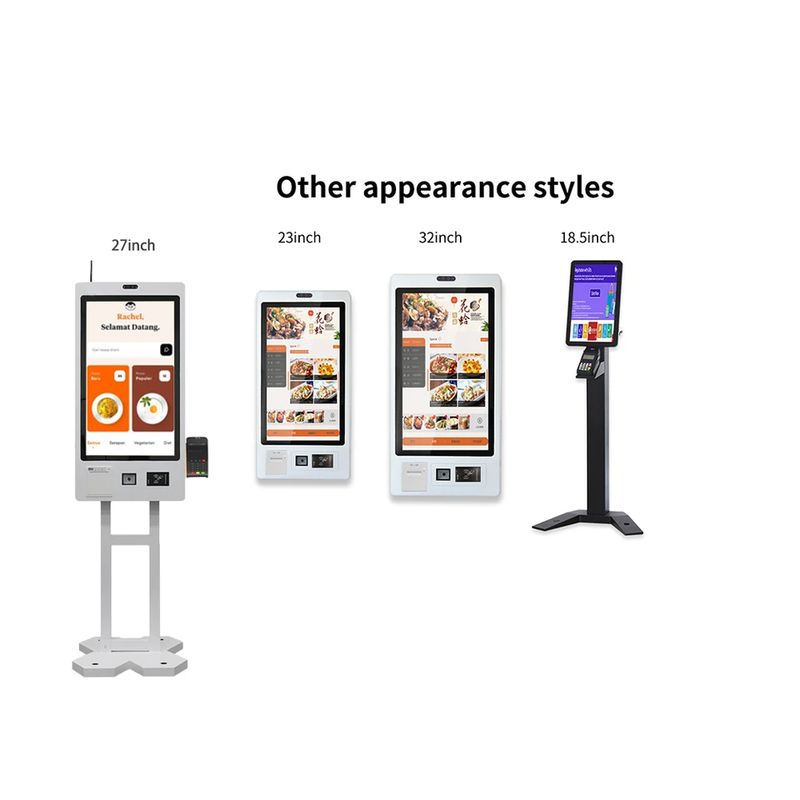 Capacitive Touch 10 Point Self Service Kiosk for Ticket Printing and Optional QR Code