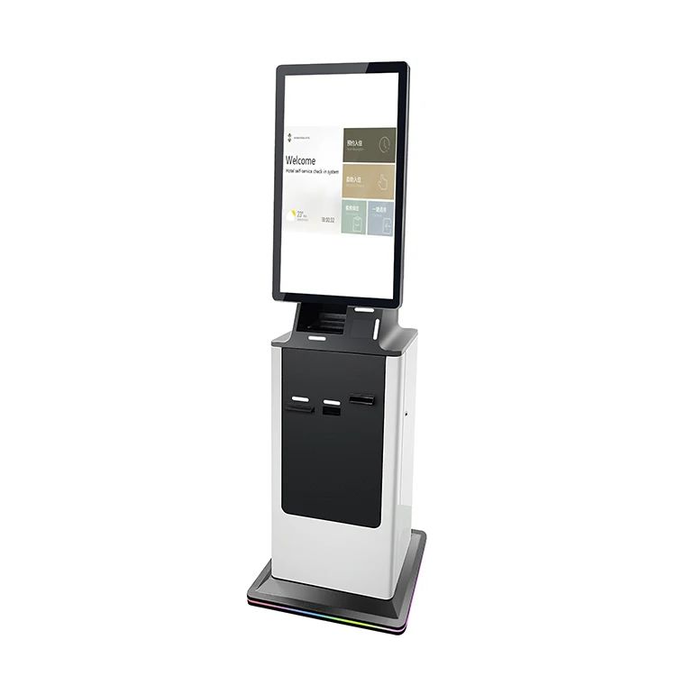 27inch Self Service Touchscreen Hotel Check in Kiosk with Card