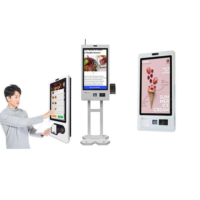 Capacitive Touch 10 Point Self Ordering Kiosk Ticket Printing Qr ...