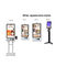 27 Inch Lcd Touch Screen Self Service Payment Kiosk Qr Scanner / Nfc Reader Ordering Printing