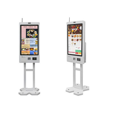 Wall Mount or Floor Stand Touch Screen Self Service Ordering Payment Kiosk with Receipt Printer and QR Scanner for Restaurant