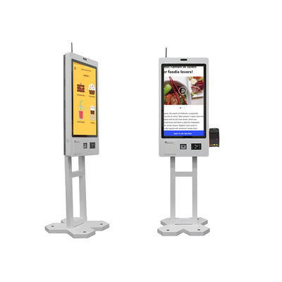 Self Ordering Kiosk Touch Screen Kiosk Machine with A4 Printer in Restaurant Credit Card Payment Terminal Kiosk