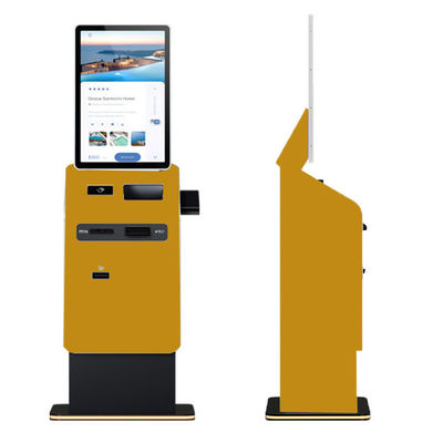 User-Friendly Self Service Currency Exchange Kiosk with Cash Dispenser and QR Code Scanner