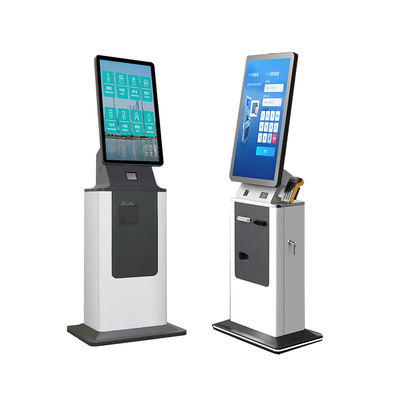 Check In Kiosk Android Win10 Win11 Ticket Receipt Printer Passport Scanner Card Reader Dispenser Touch Screen Cash Payment Kiosk