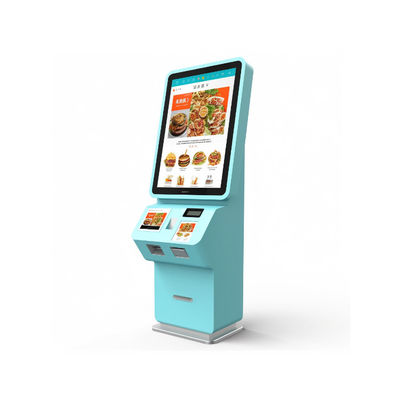 27 Inch Self Service Kiosk with NFC Card Reader and 10 Point Touch for Secure Payments
