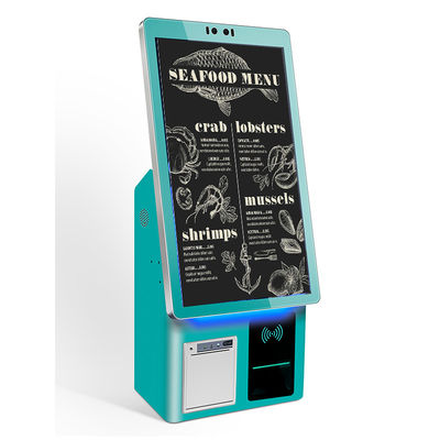 21.5 Inch Screen Size Self Service Kiosk For Restaurants With Ticket Printing Function