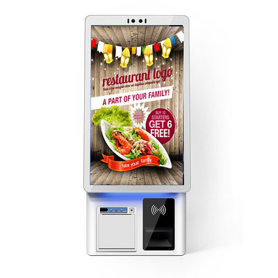 White 21.5-inch Self Service Payment Kiosk with Capacitive Touch Screen for Convenience