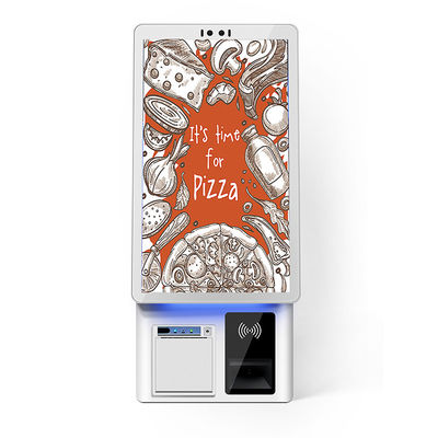 21.5 Inch Floor Stand Self Service Ordering Machine Android Pos Terminal Kiosk Touch Screen with Barcode Scanner Thermal Printer