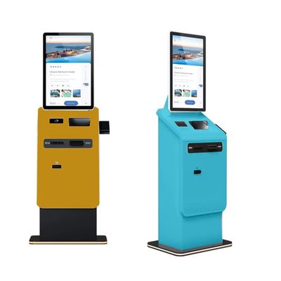Self Service Hotel Check In Kiosk with 27 Inch Touch Screen and Cash Deposit Function