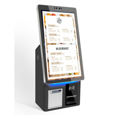 15.6 Inch Kiosk Pcap Floor Stand Self Service Digital Touch Screen Kiosk With Printer