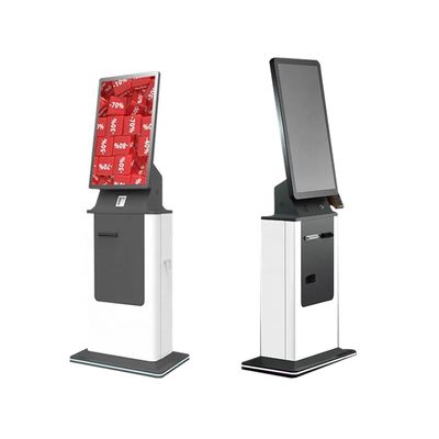 Vertical Self Service Kiosk with Thermal Printer and Customizable Color Options