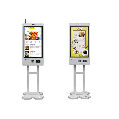 32 Inch Touch Screen Self Service Ordering Kiosk With QR code Scanner