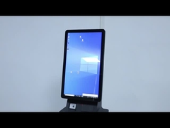 21.5 Inch Self Service Kiosk Touch Screen Vertical Terminal White Query Card