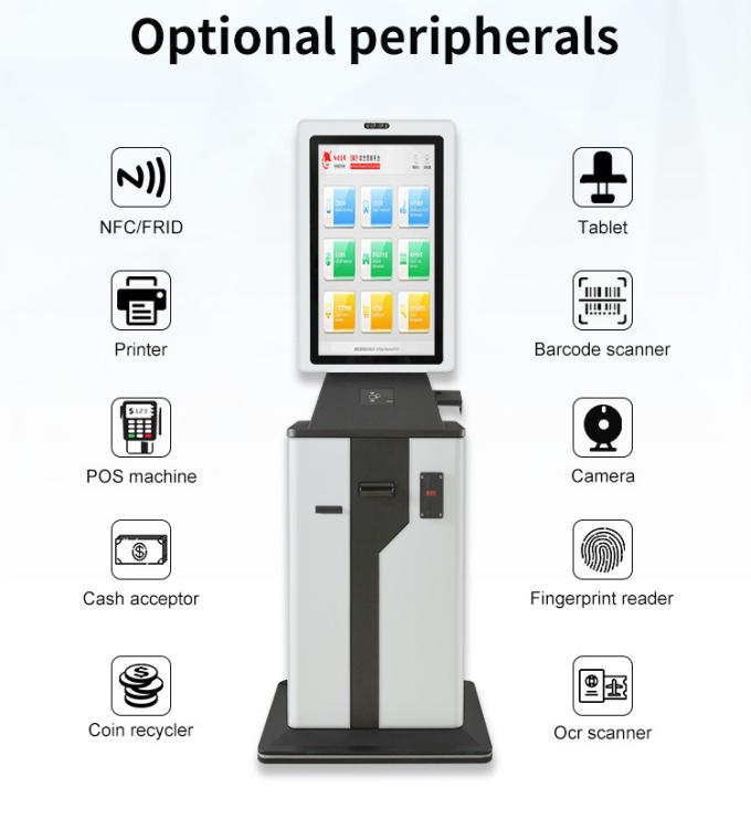 Check Folder Machine Remark 32 Inch Hotel Self Check In Kiosk Bluetooth Lightweight