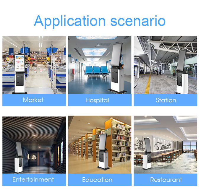 Floor Standing Display Check In Kiosk Touch Screen