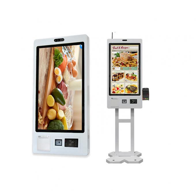 Floor Stand Self Ordering Kiosk With QR And RFID Reader For Secure ...