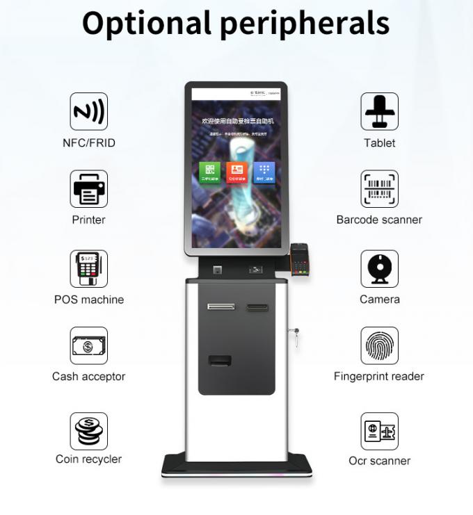 27 Inch Self Service Payment Kiosk Machine Automatic Payment NFC FRID 0