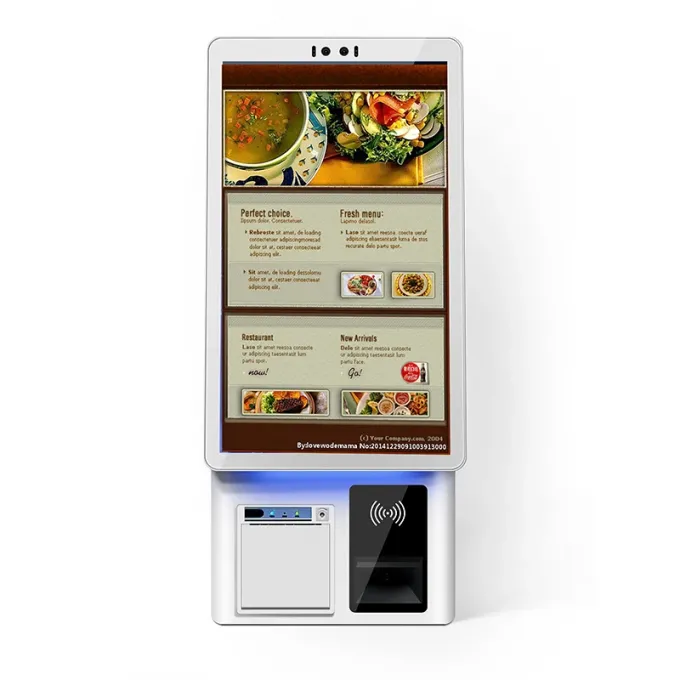 Wall Mounted Touch Screen Self Service Ordering Kiosk for Retail and ...
