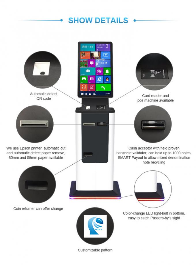 Self Service Restaurant Kiosk With Customizable Colors And FHD ...