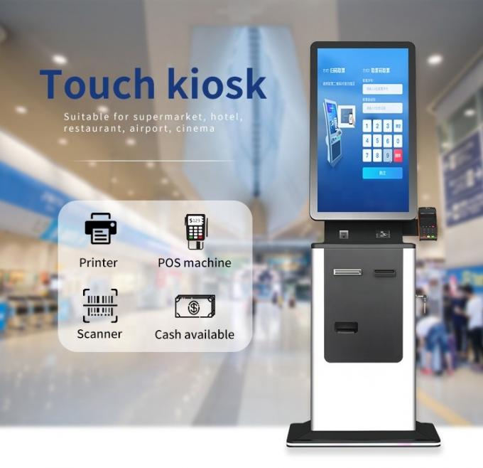 FHD Self Service Touchscreen Kiosk With Optional QR Code And RFID