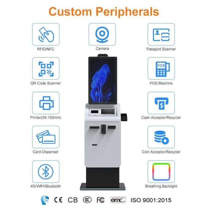 27-32" Android Touch Screen Self-Service Payment Kiosk with Printer