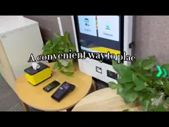 27 inch bill printing QR code scanner cafeteria ordering kiosk custom logo